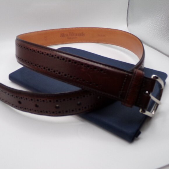 Allen Edmonds Manistee Dress Belt  Chili (74035) - Picture 8 of 8
